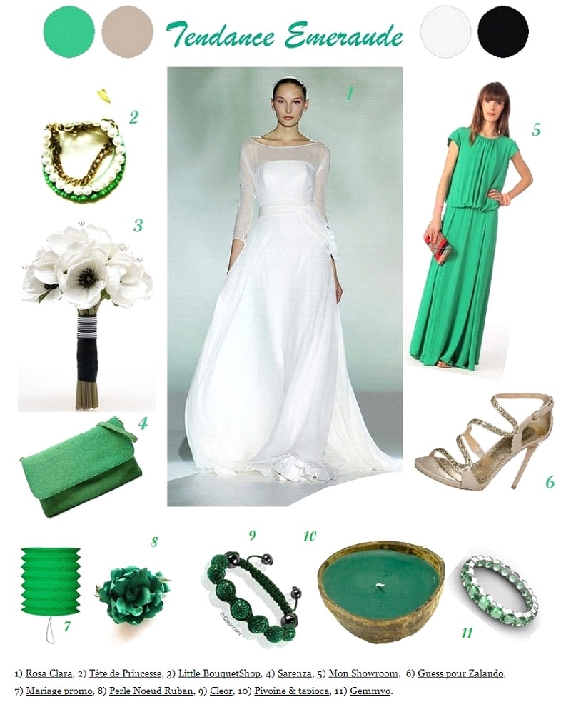 décoration mariage vert